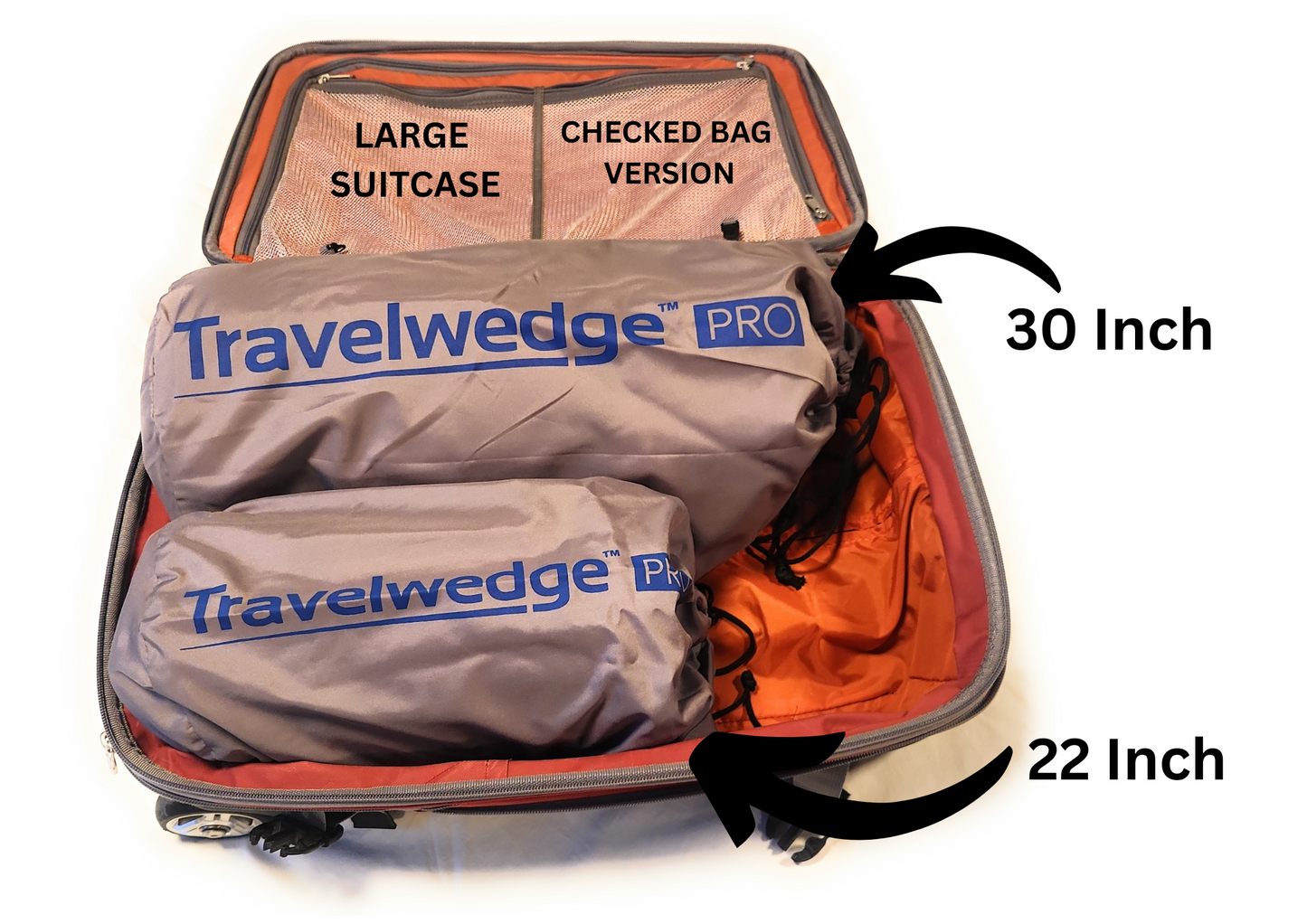 Self Inflating Bed Wedge Pillow - Travelwedge PRO - 22 Inch