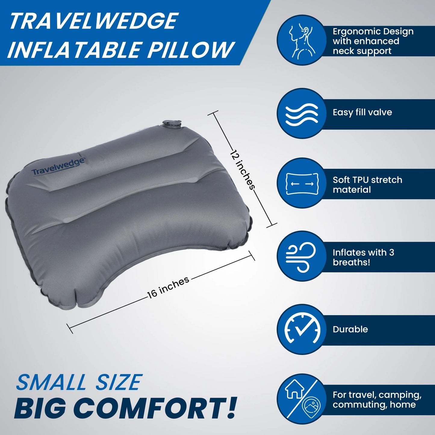 Travelwedge Inflatable Travel Pillow