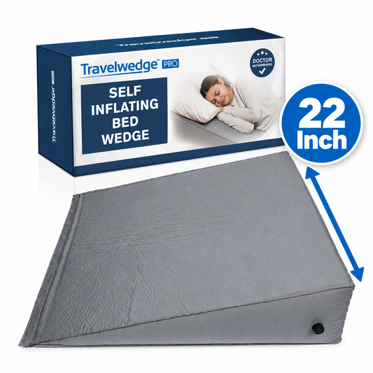 22 Inch Travelwedge PRO - Self Inflating Bed Wedge Pillow