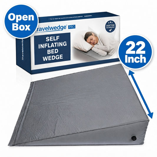 22 Inch [OPEN BOX] Travelwedge PRO - Self Inflating Bed Wedge Pillow