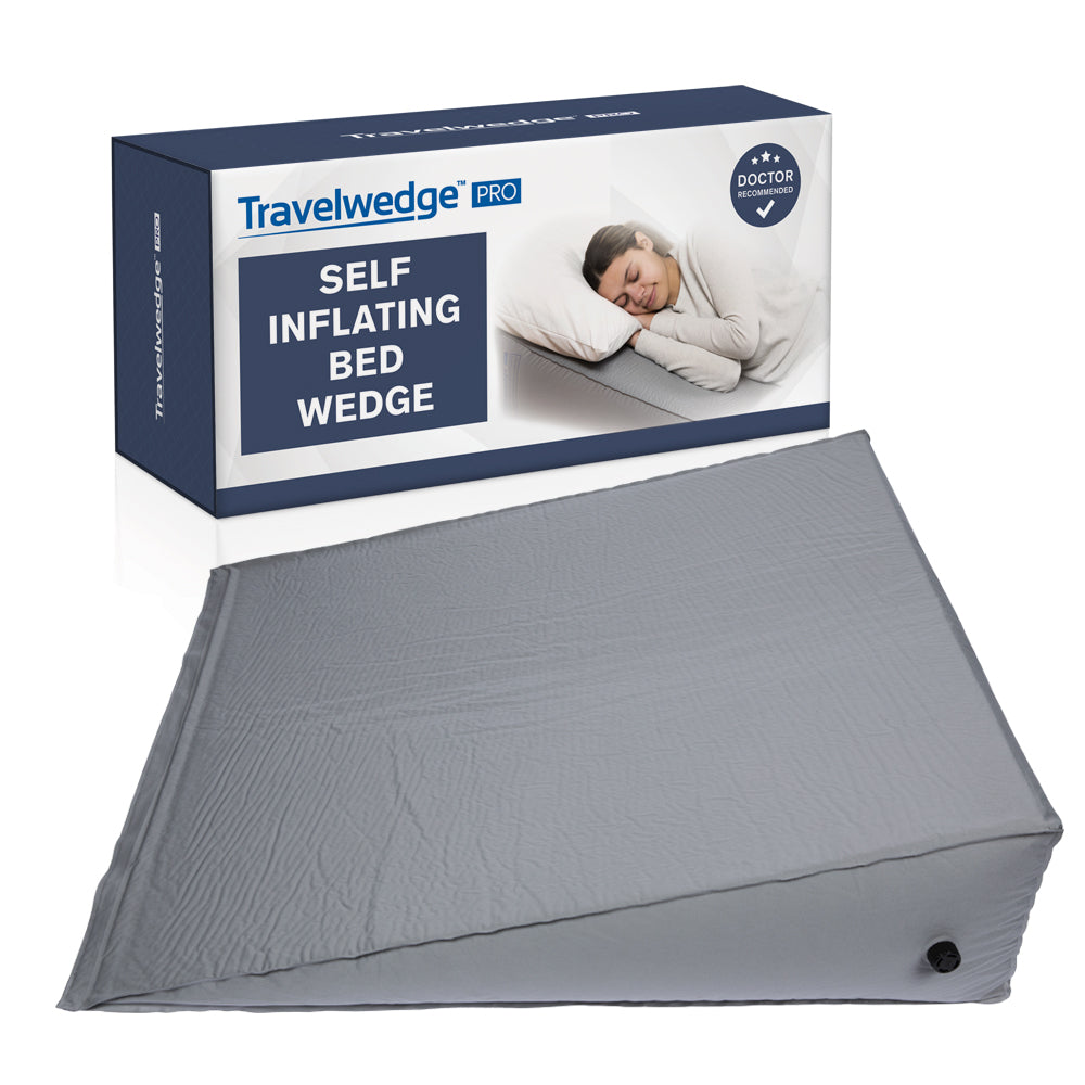 Self Inflating Bed Wedge Pillow - Travelwedge PRO - 30 Inch